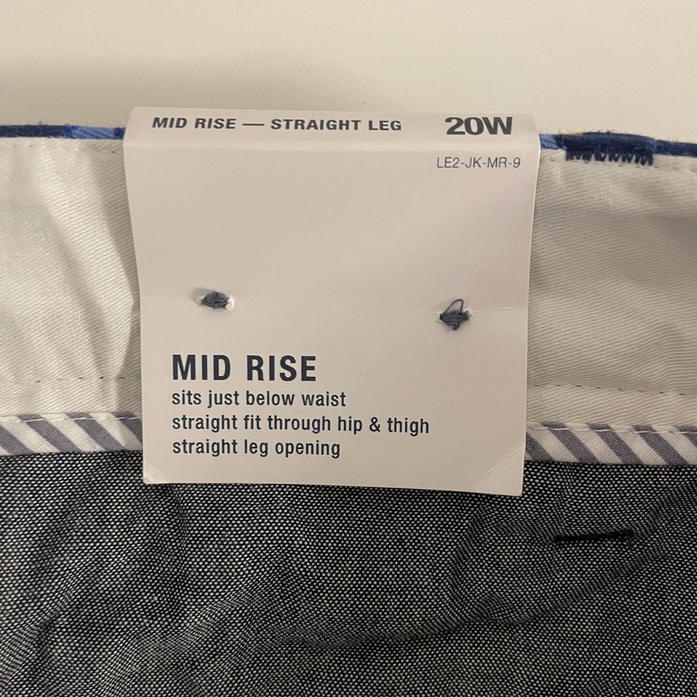 Lands End NWT Flower Straight Leg Stretch Pants‎ Sz 20W - Picture 7 of 7